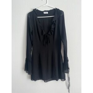 slim fit dress slacks Meshki ANNA Flare Sleeve Knit Dress – Clutch main image 0